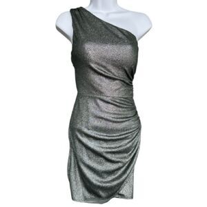 B Darlin Metallic Green Dress S